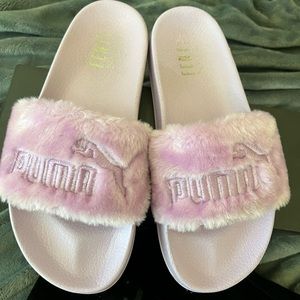 Fenty puma fur slides
